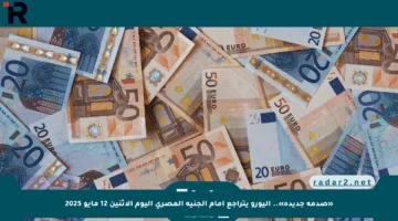 «صدمة جديدة».. اليورو يتراجع أمام الجنيه المصري اليوم الإثنين 12 مايو 2025